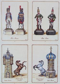 2-	1170074	document JEH "austerlitz" pions, tours, chevaux 